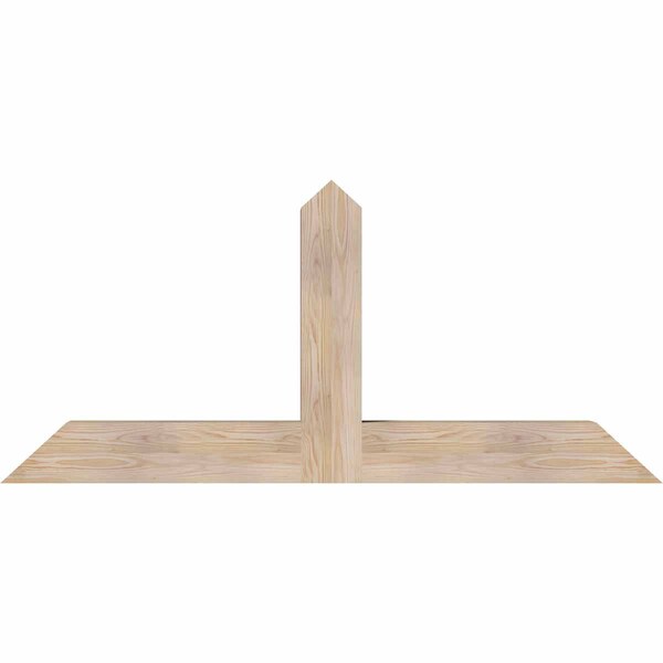 Ekena Millwork Portland Smooth Timber Gable Bracket, Douglas Fir, 60"W x 27"H x 5 1/2"D x 5 1/2"F, 11/12 Pitch GBW060X27X0606POR00SDF - main